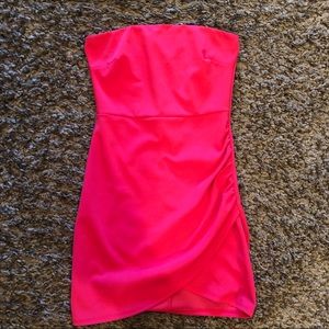 Blue Blush Barbie Pink Strapless Dress